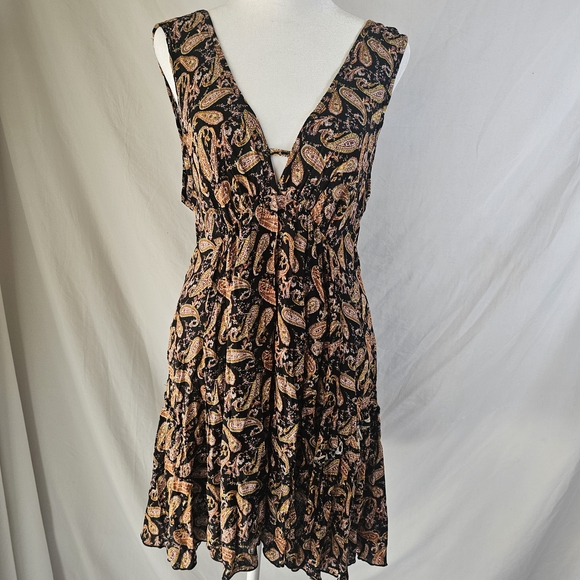 Millibon Dress Paisley Print Sleeveless Dress Soze M - Picture 1 of 8